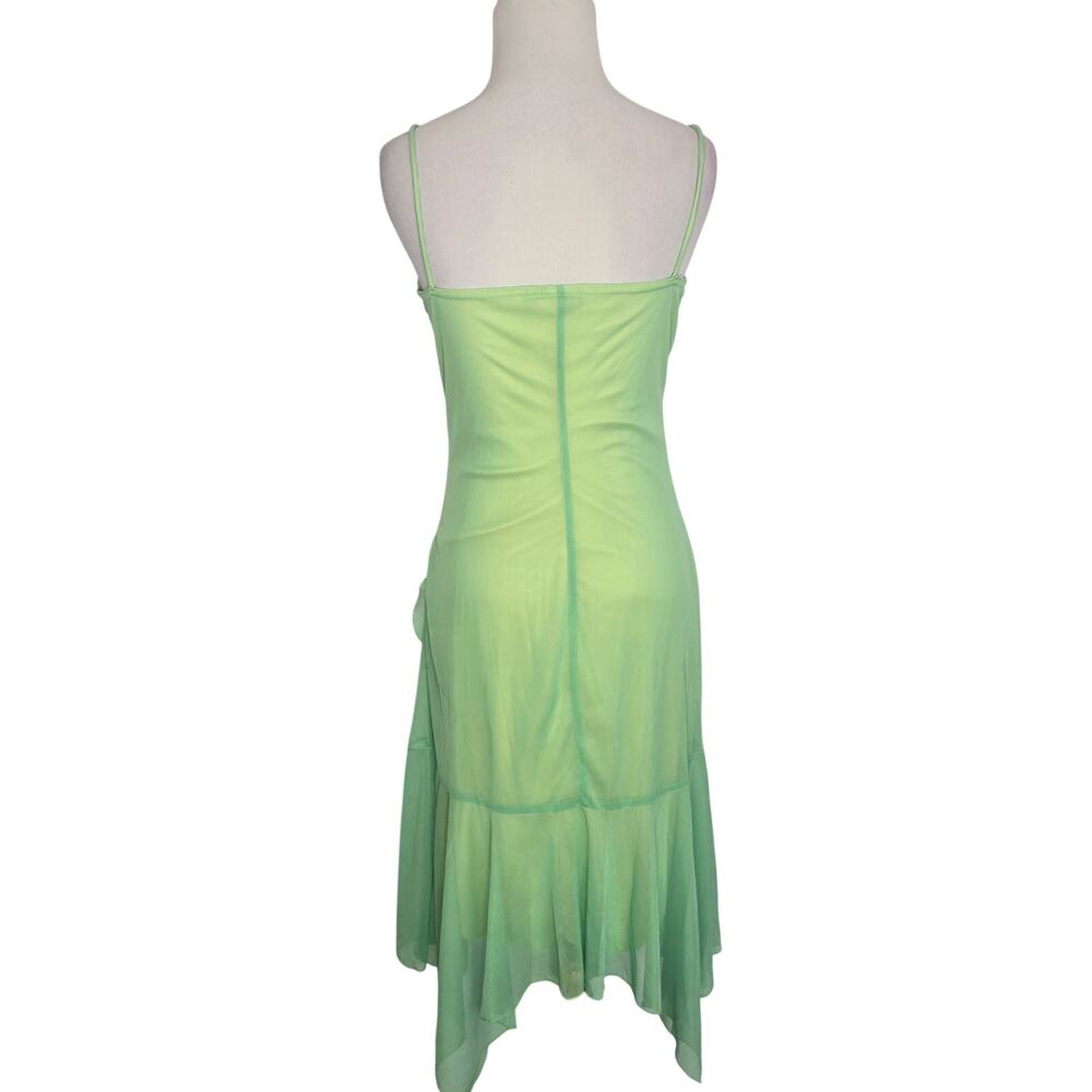 Vintage Y2K Babydoll Fairy Mesh Dress Prom Beaded City Triangles Women Small - Picture 3 of 15
